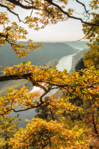 View from the Bastei into the Elbe Valley, Elbe Sandstone Mountains, Saxon Switzerland National Park, Saxony, Germany View from the Bastei into the Elbe Valley, Elbe Sandstone Mountains, Saxon Switzerland National Park, Saxony, Germany
